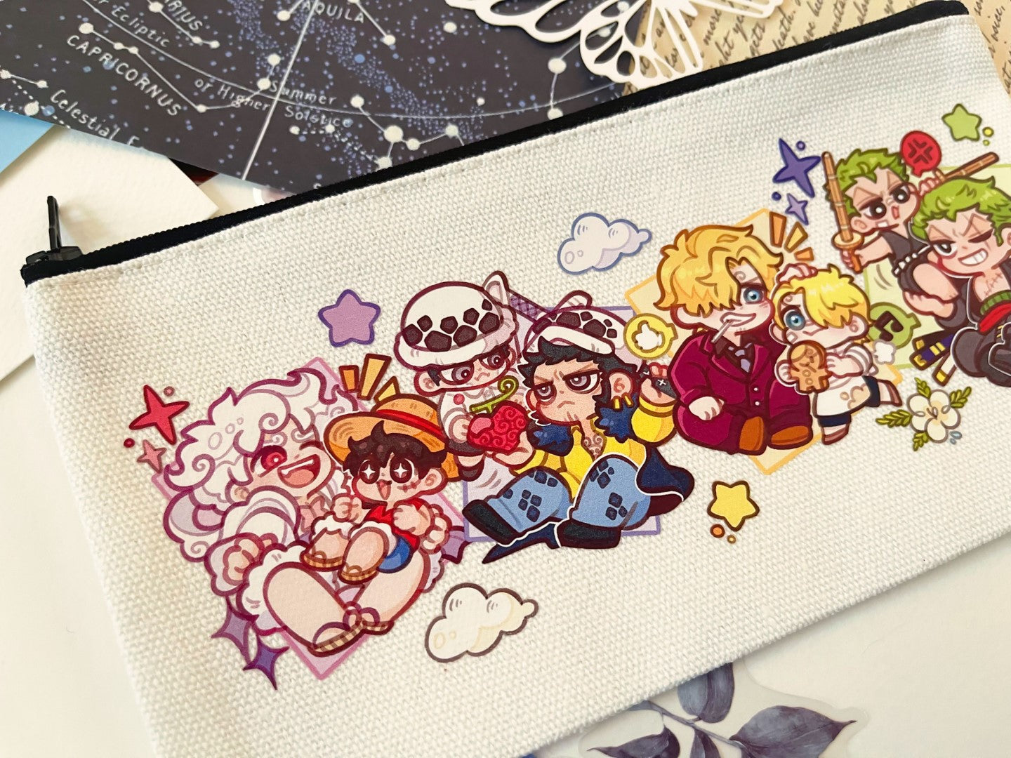 Luffy, Law, Zoro & Sanji Pencil Case Secondary image