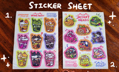 Boba Neko & Dessert Sticker Sheets