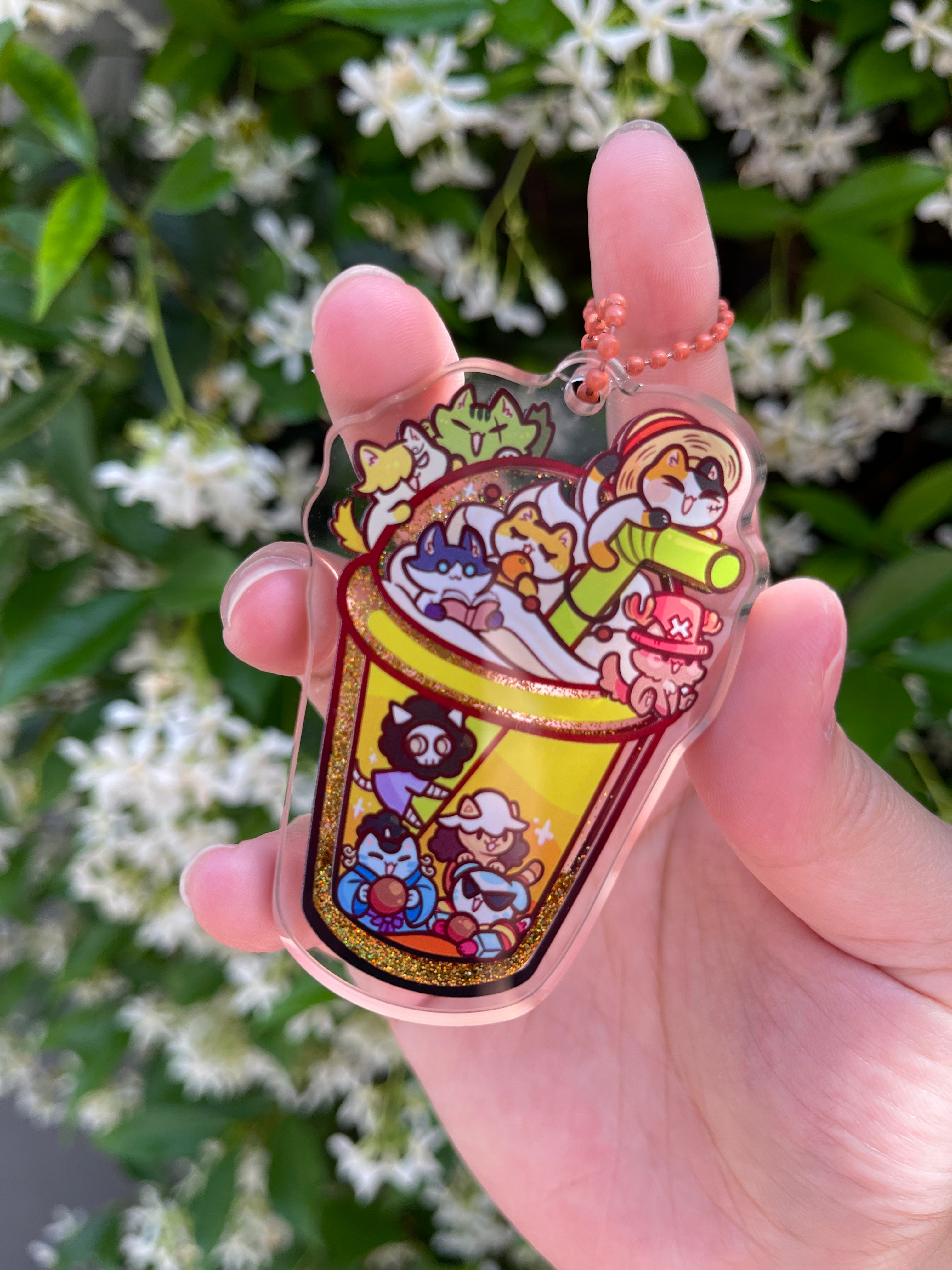 Boba Neko Keychain Main image