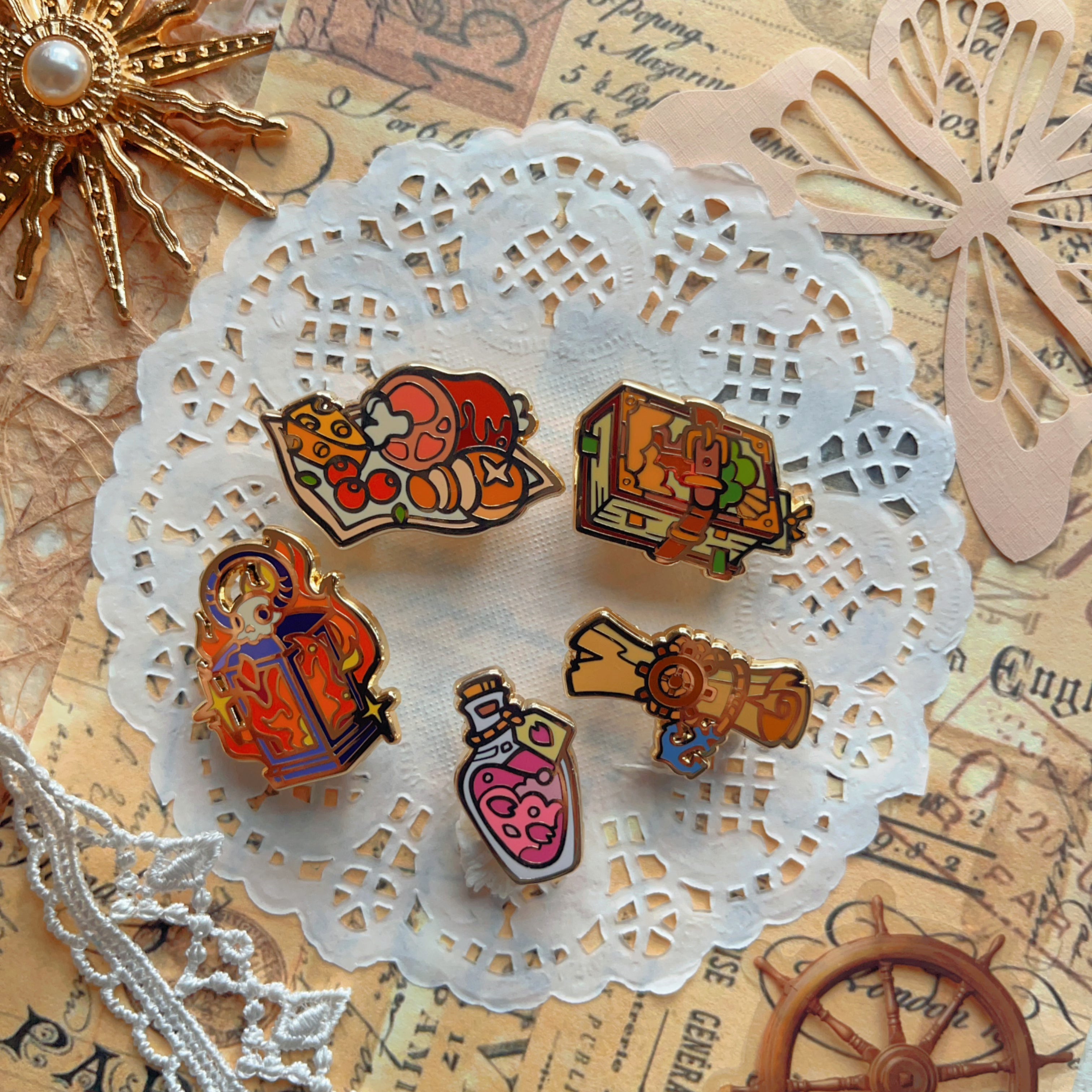OP Dungeons & Pirates Mini Inventory Pins