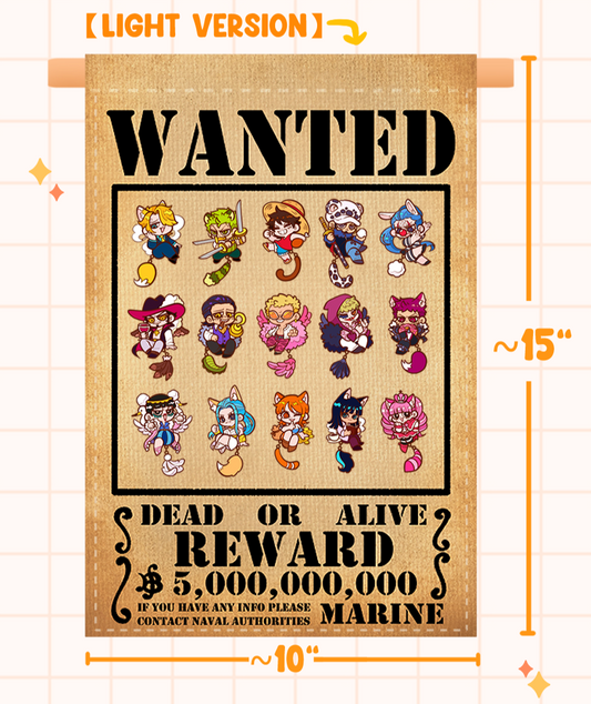 Wanted Poster Pin Banner Set
