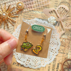 OP Charm Earring & Brooch