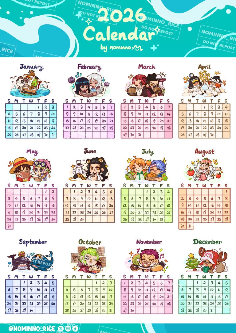 OP 2026 Digital Calendar & Monthly Planner