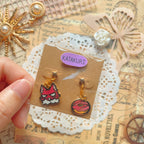 OP Charm Earring & Brooch