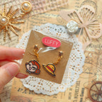 OP Charm Earring & Brooch