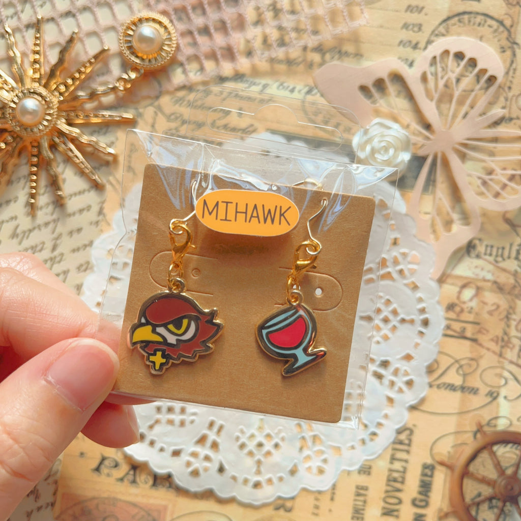 OP Charm Earring & Brooch