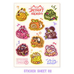 Boba Neko & Dessert Sticker Sheets