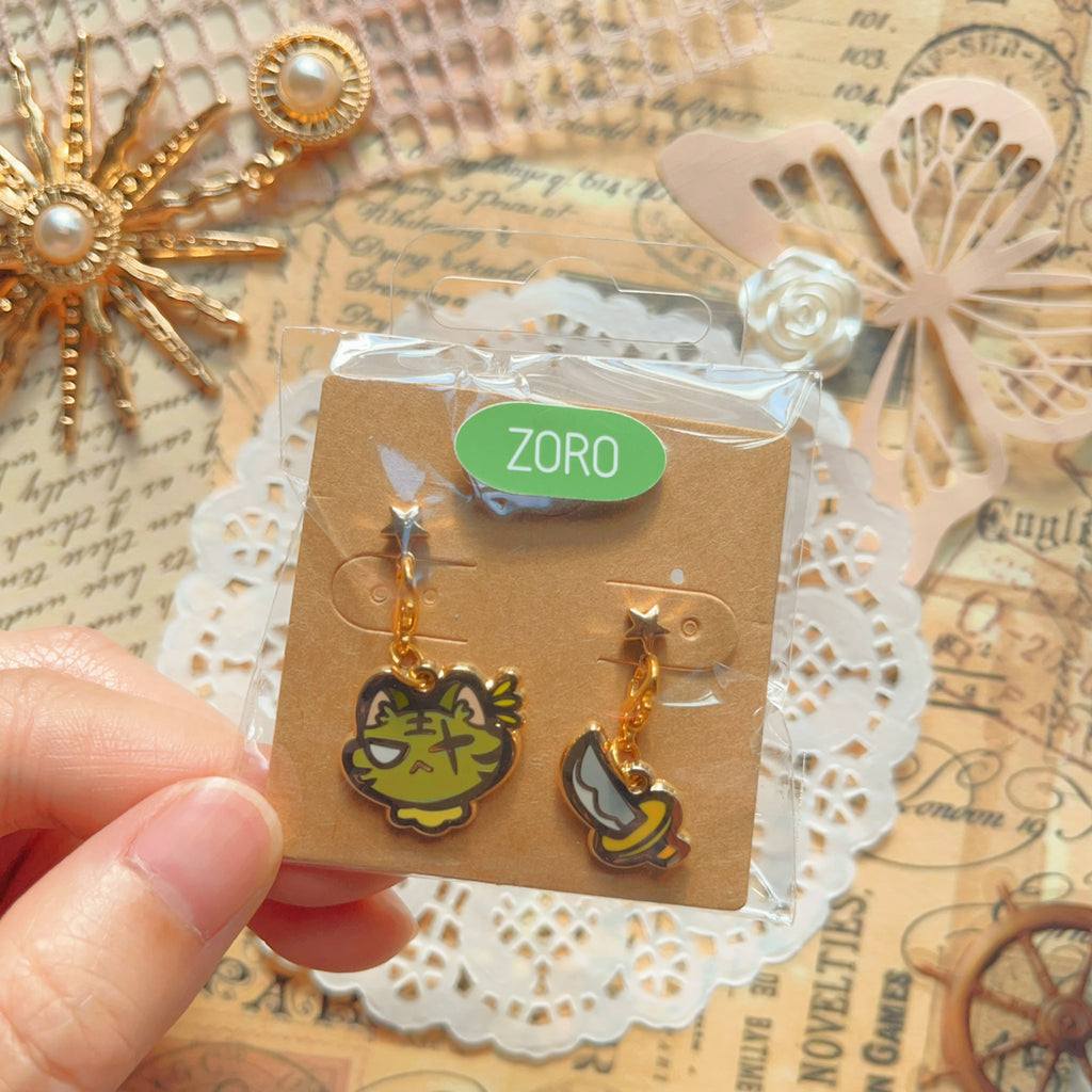 OP Charm Earring & Brooch