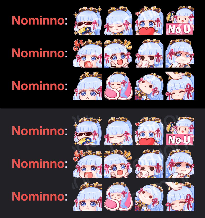 Ayaka Genshin Impact Emotes - Nominno