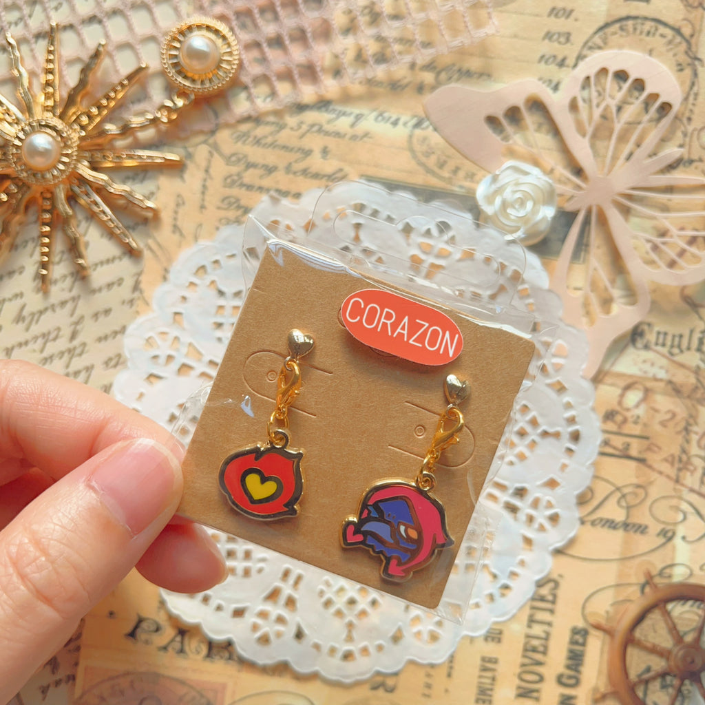 OP Charm Earring & Brooch