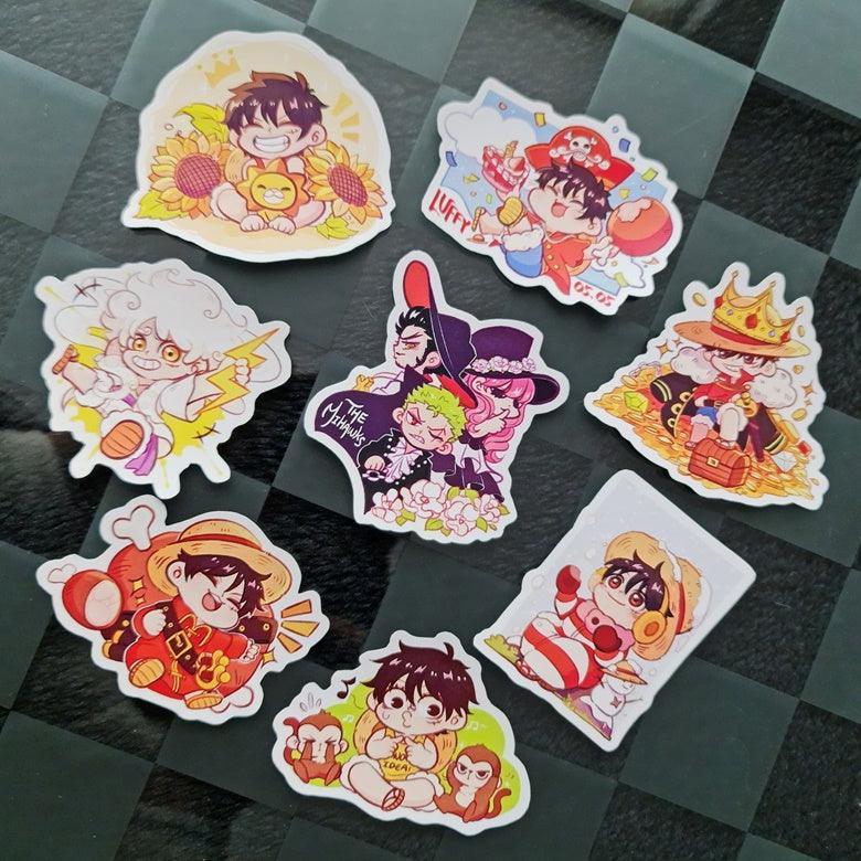 One Piece Luffy & the Mihawks Stickers - Nominno Main image