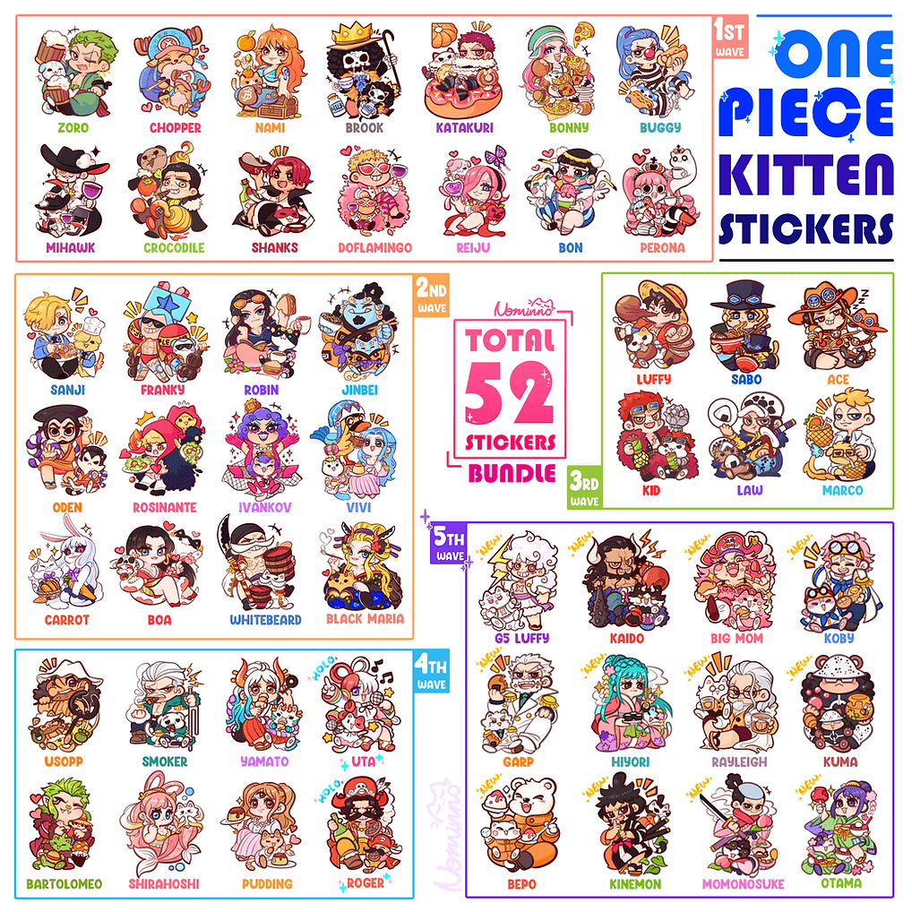 OP Kitten Sticker Mega Bundle - Nominno Main image