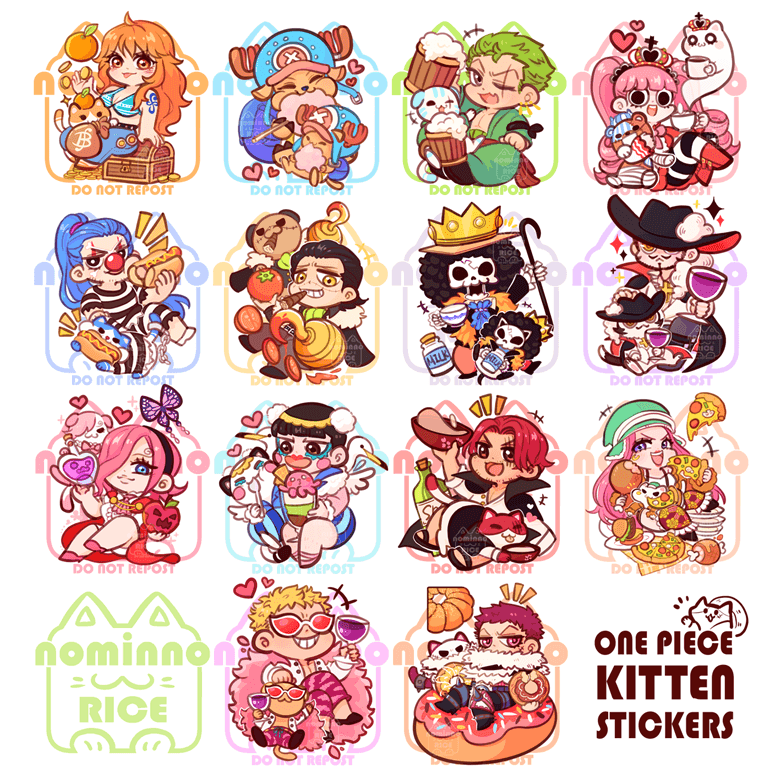 OP Kitten Stickers 1st Wave - Nominno Main image