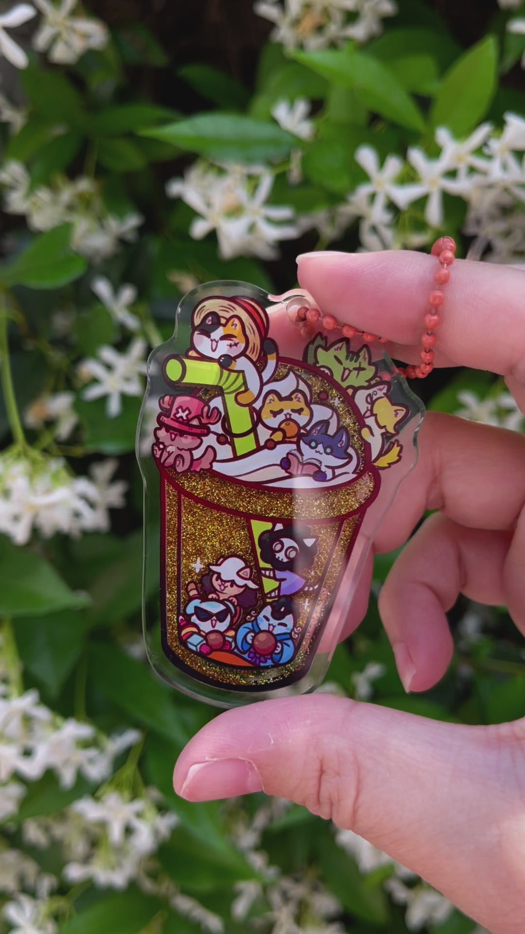 Boba Neko Keychain