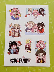 SPYxFAMILY Sticker Sheet - Nominno