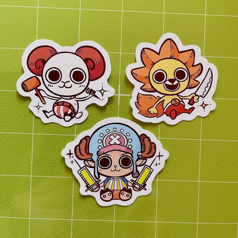 The Cuties - Merry, Sunny & Chopper Stickers - Nominno