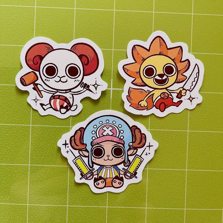 The Cuties - Merry, Sunny & Chopper Stickers - Nominno Main image
